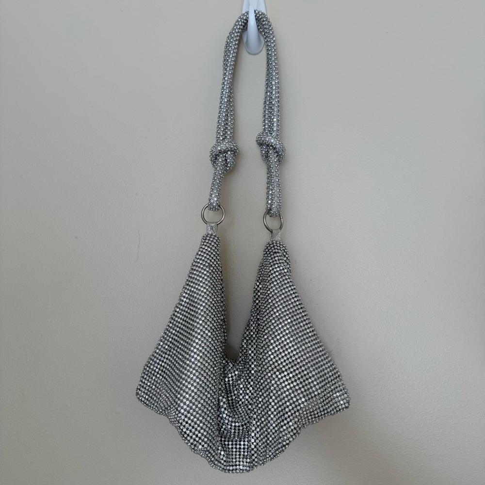 Silver Rhinestone Hobo Bag - Picture 6 of 12